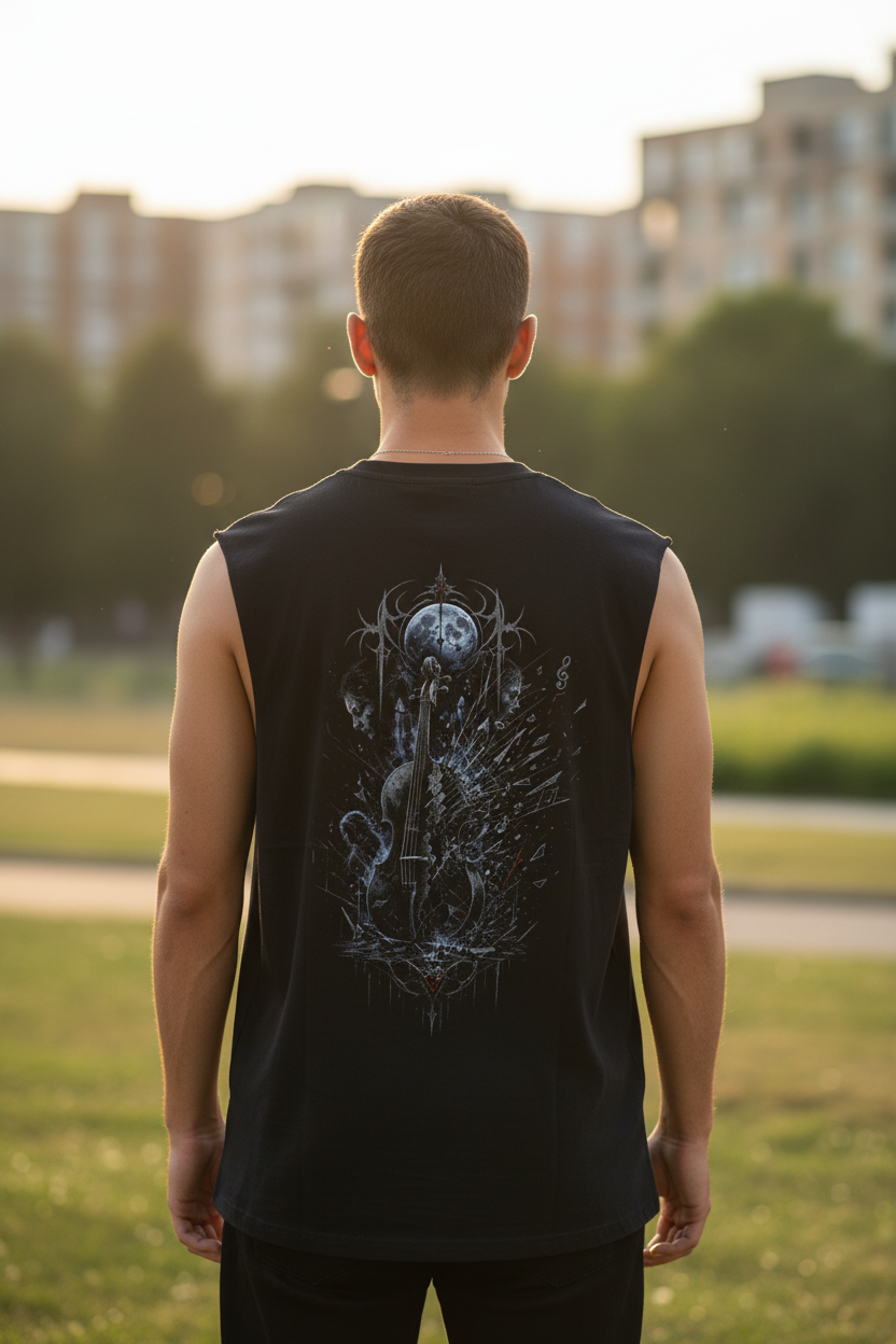 Broken Melody - The Story // Backprint // Metamoon // Sleeveless Oversized Tee