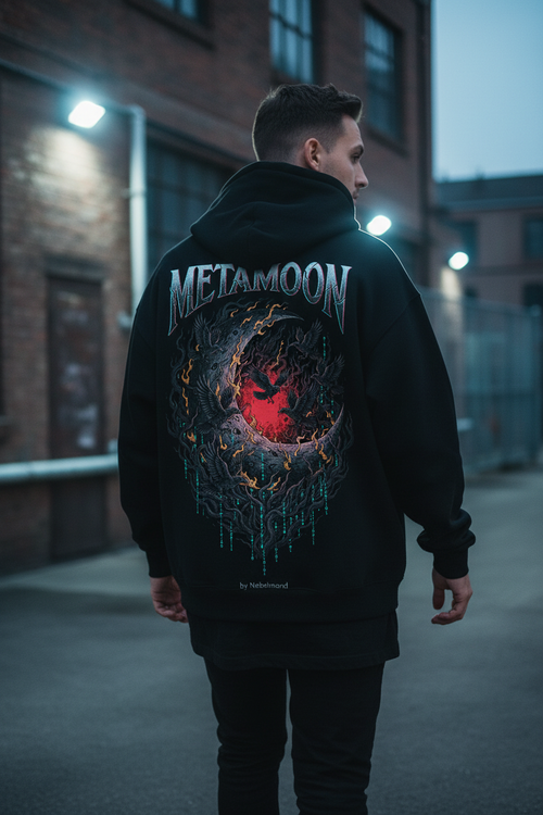 Crescent Reaper Oversized Zipper Hoodie – Lifestyle Backprint