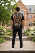 Crowned Abyss Backprint T-Shirt schwarz – Lifestyle Rückansicht