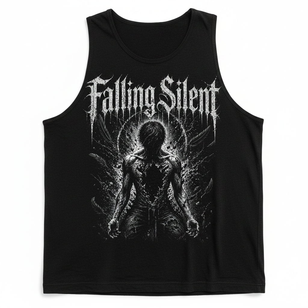 Falling Silent Sleeveless Oversized Tee – Hauptbild Frontansicht