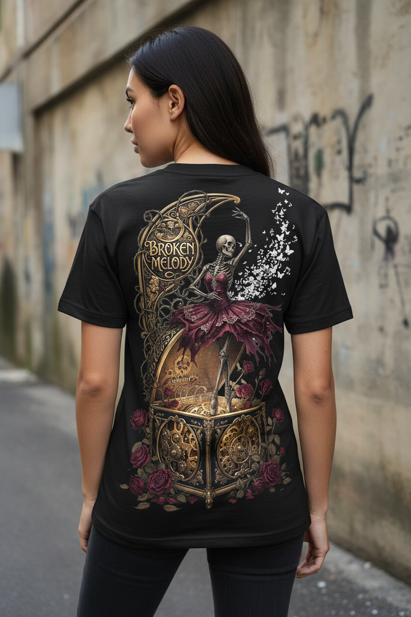 Broken Melody Backprint AOP T-Shirt – Lifestyle
