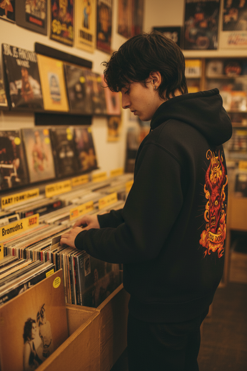 WTF Premium Hoodie - Schwarz - Lifestyle Vinyl Store