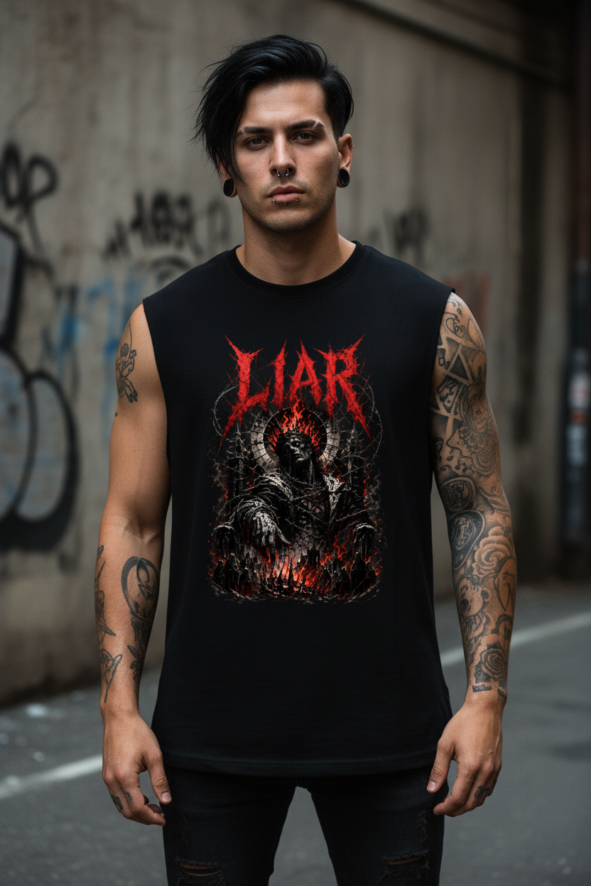 Liar Sleeveless Tee Lifestyle Dark Fashion Model urban