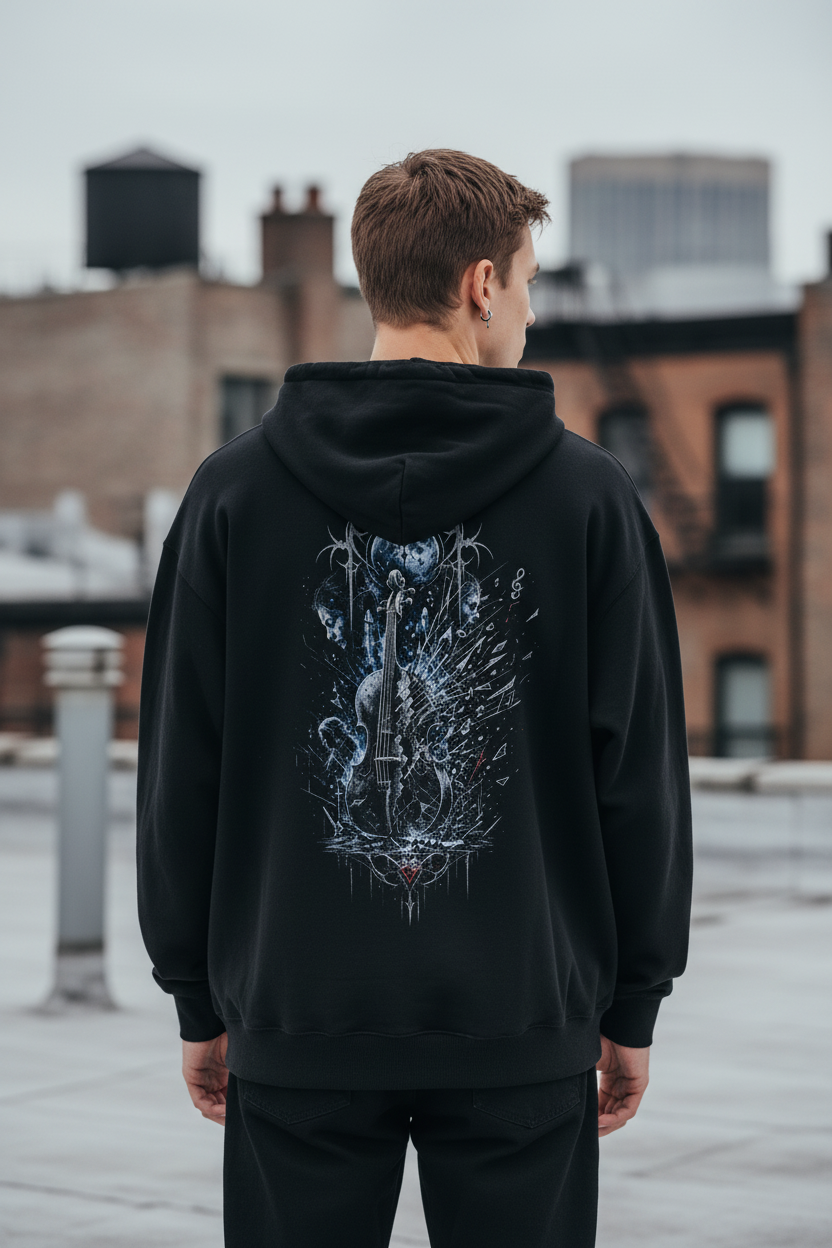 Broken Melody - The Story // Backprint // Metamoon // Oversized Zipper Hoodie