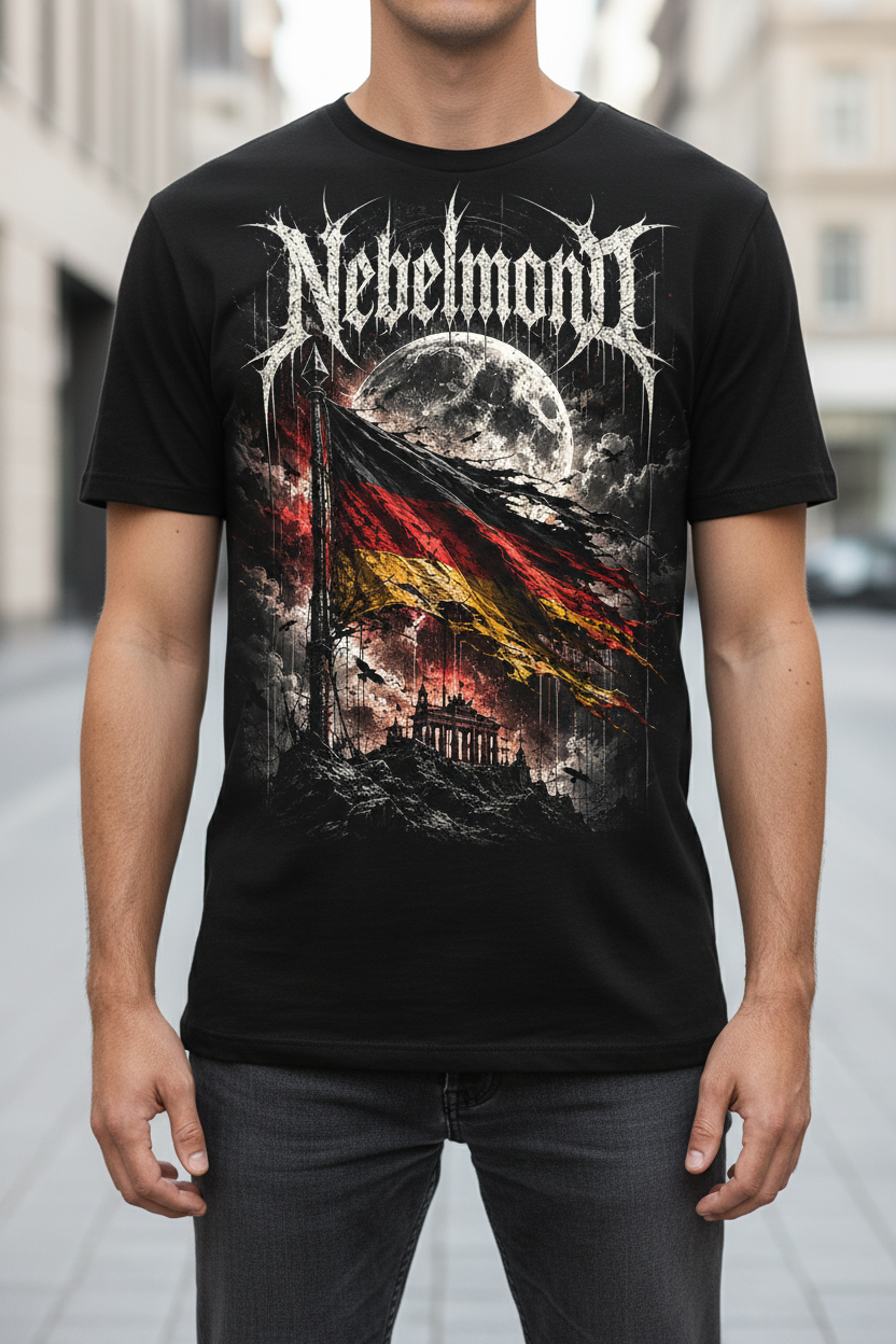 Nebelmond Deutschland Allover T-Shirt – Frontansicht