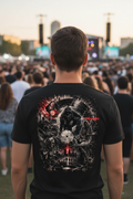 BORN IN THE STATIC – Premium T-Shirt Backprint Lifestyle | NEBELMOND