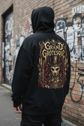 The Grand Grotesque Backprint – Oversized Zipper Hoodie Lifestyle