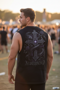 Sacred Serpent Backprint Sleeveless Oversized Tee – Festival Lifestyle
