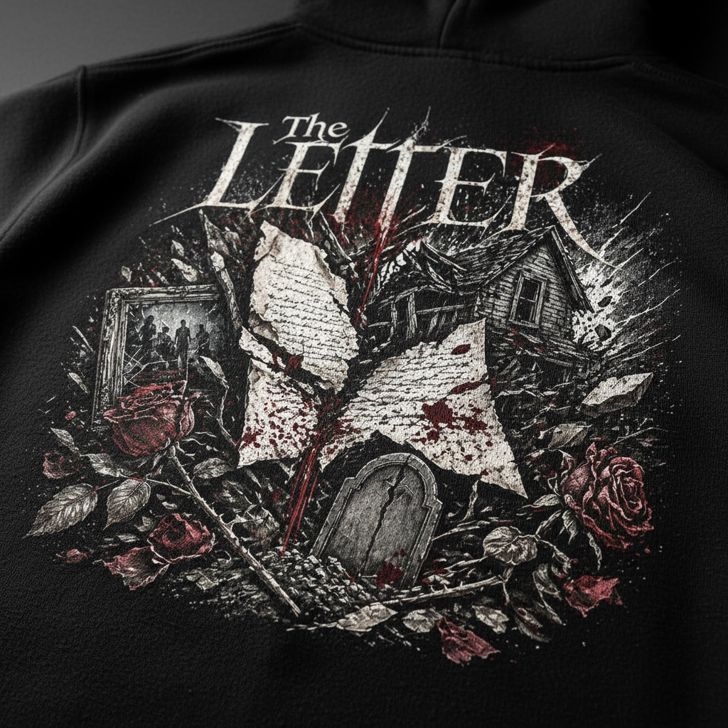 The Letter Oversized Hoodie – Detail Print/Fleece