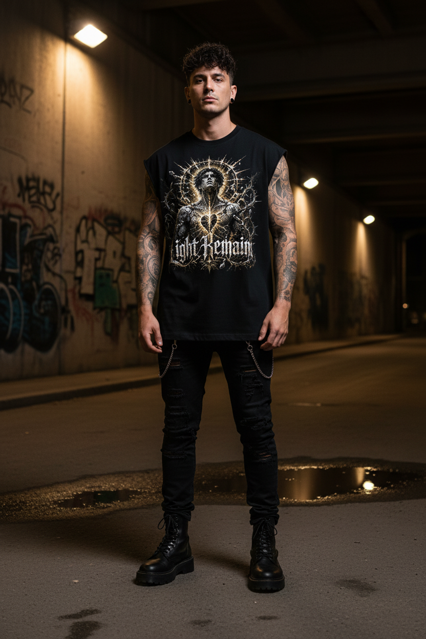 Light Remains Sleeveless Oversized Tee – Lifestyle Urban