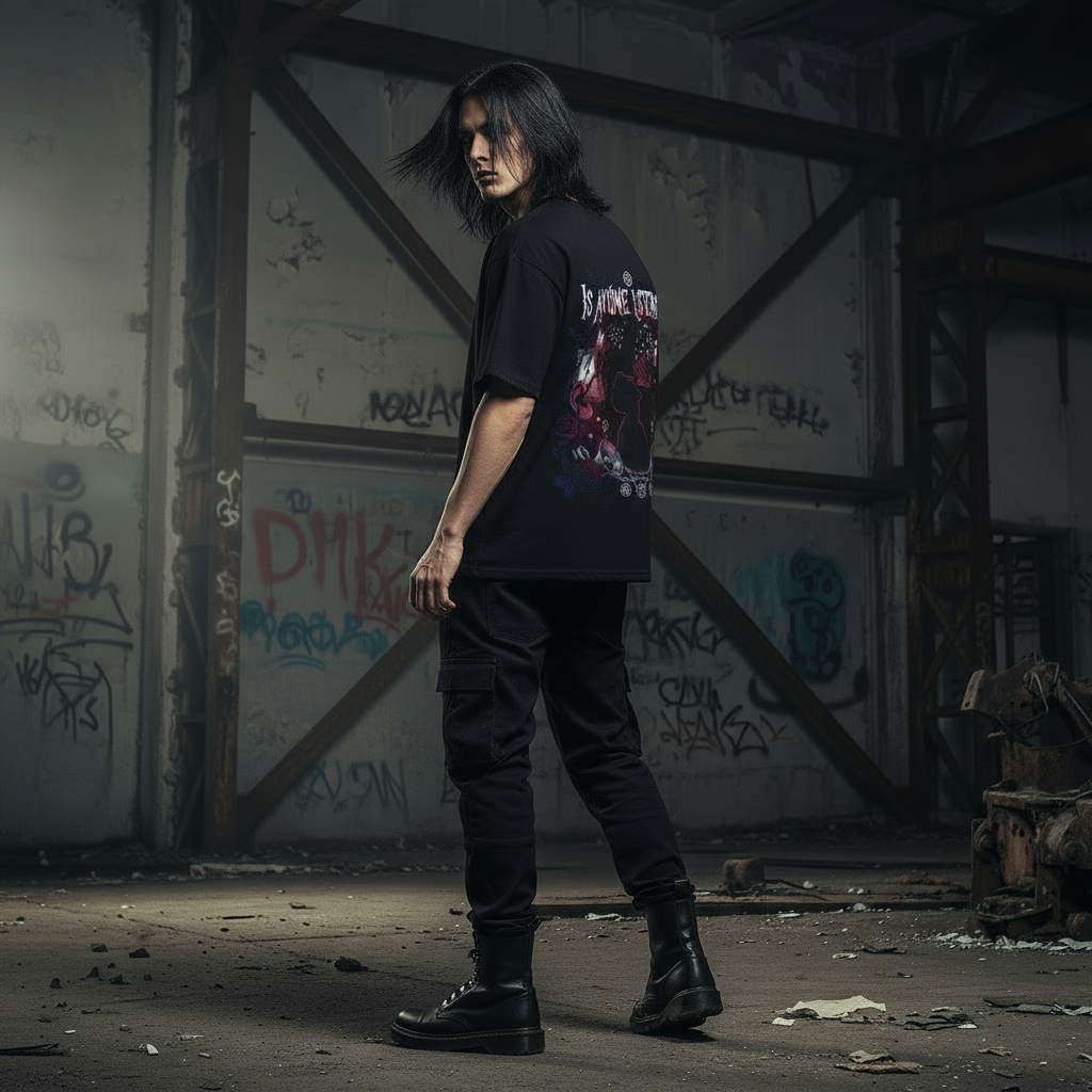 Is Anyone Listening Oversized Shirt Back