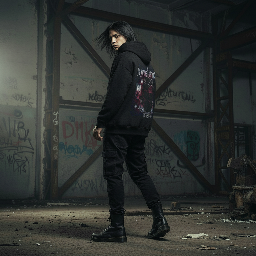 Is Anyone Listening Oversized Zipper Hoodie Back