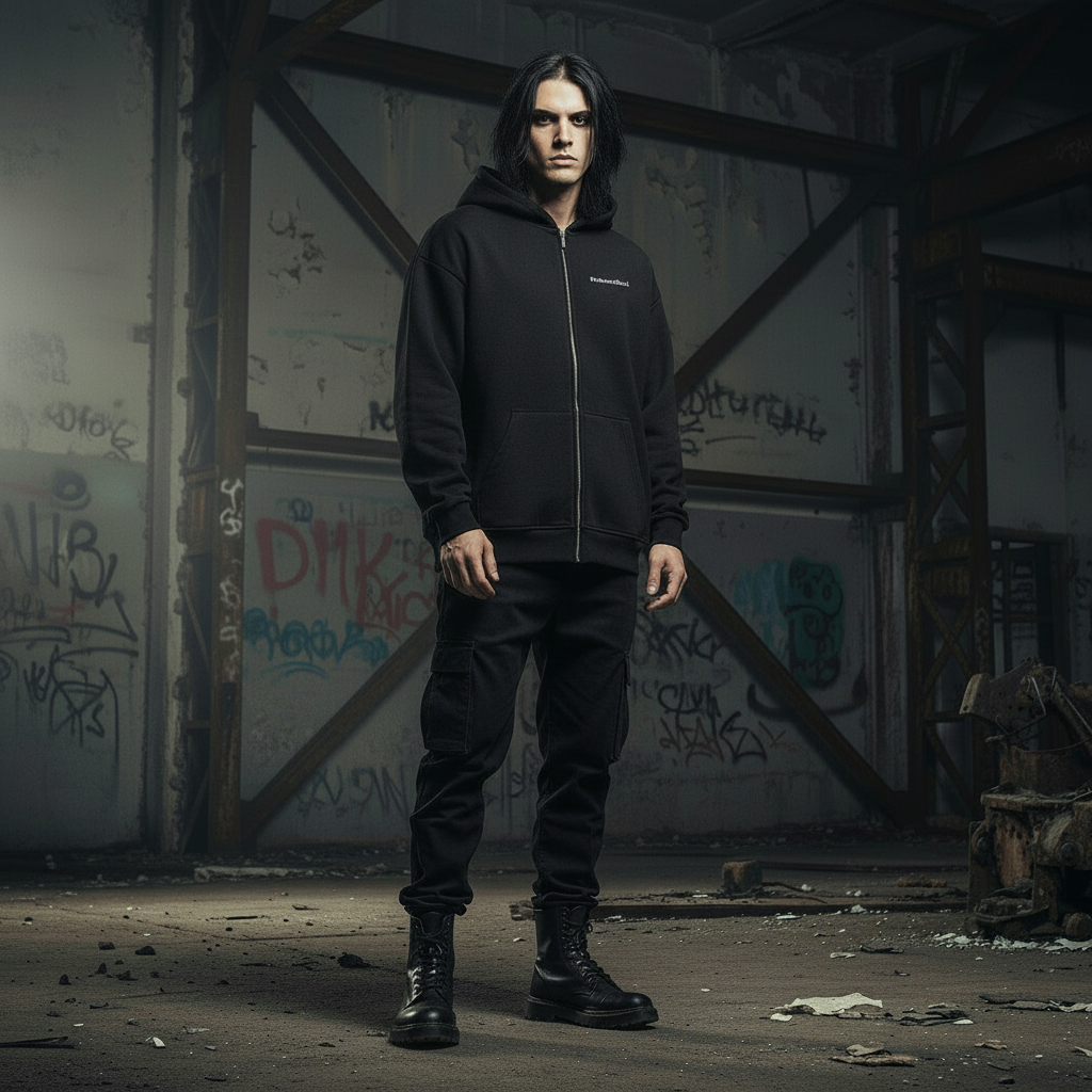 Is Anyone Listening Oversized Zipper Hoodie Front - Neu