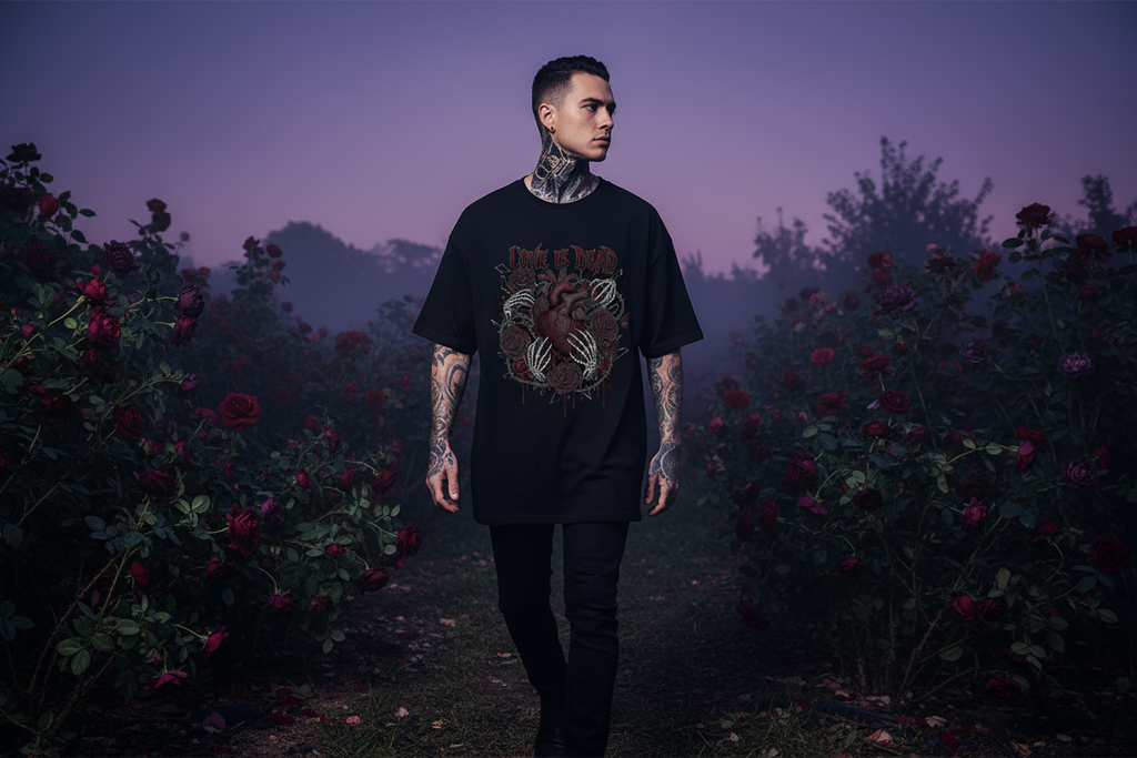 Love is Dead Oversized Shirt Schwarz