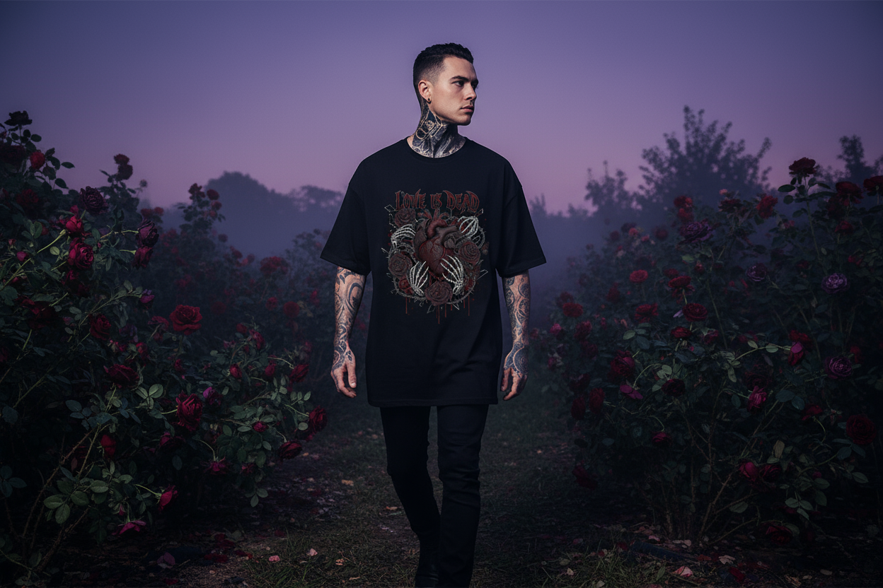 Love is Dead Oversized Shirt Schwarz