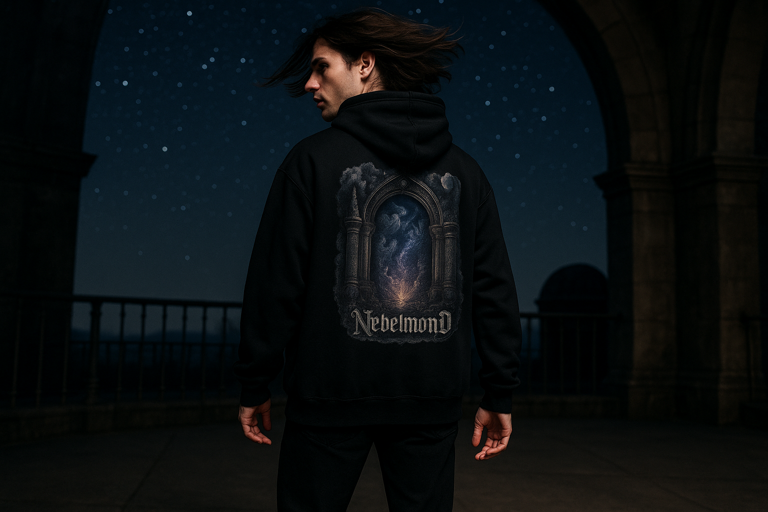 Mann Mockup Astral Gateway Oversized Hoodie