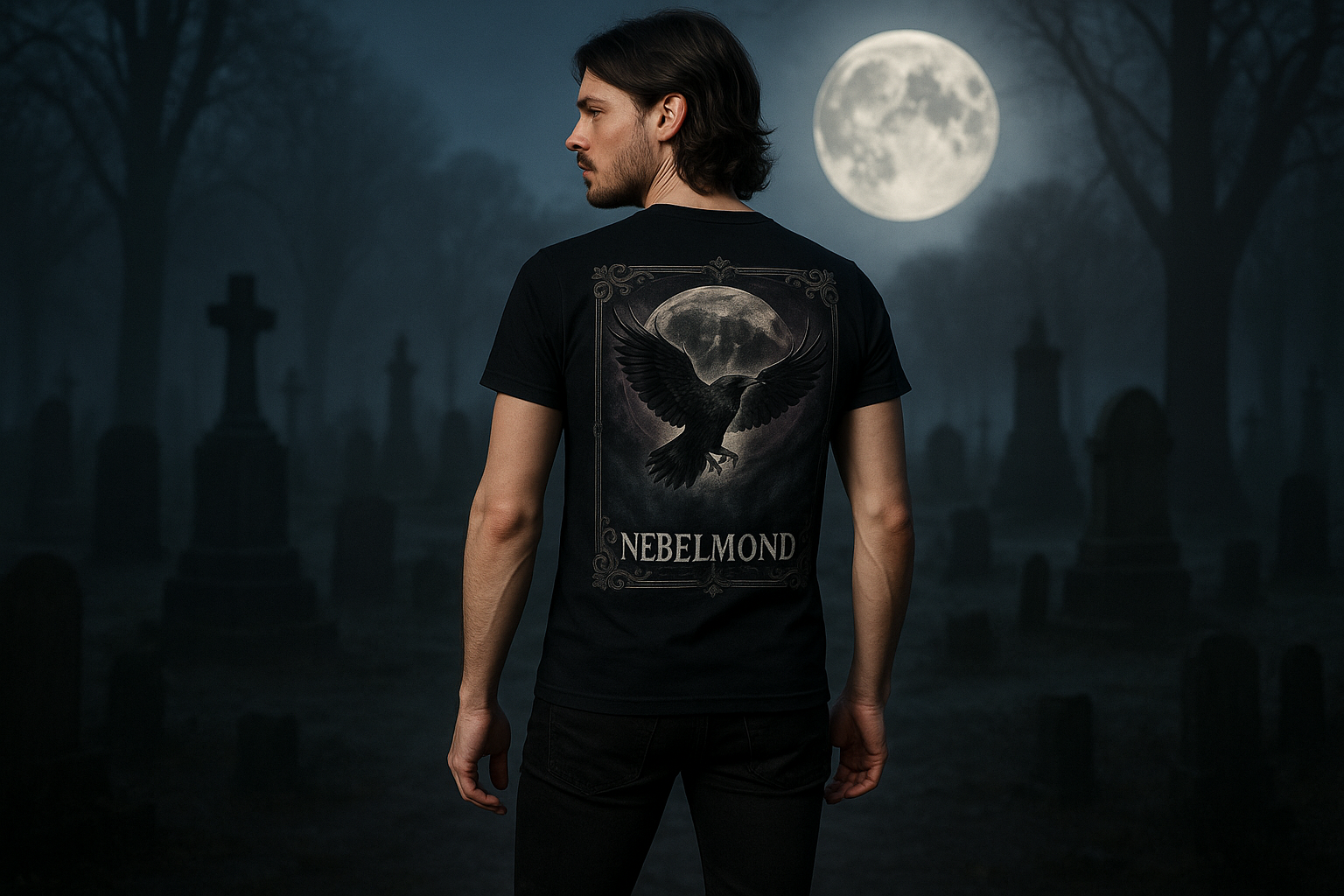 Mann Mockup Midnight Messenger Premium T-Shirt