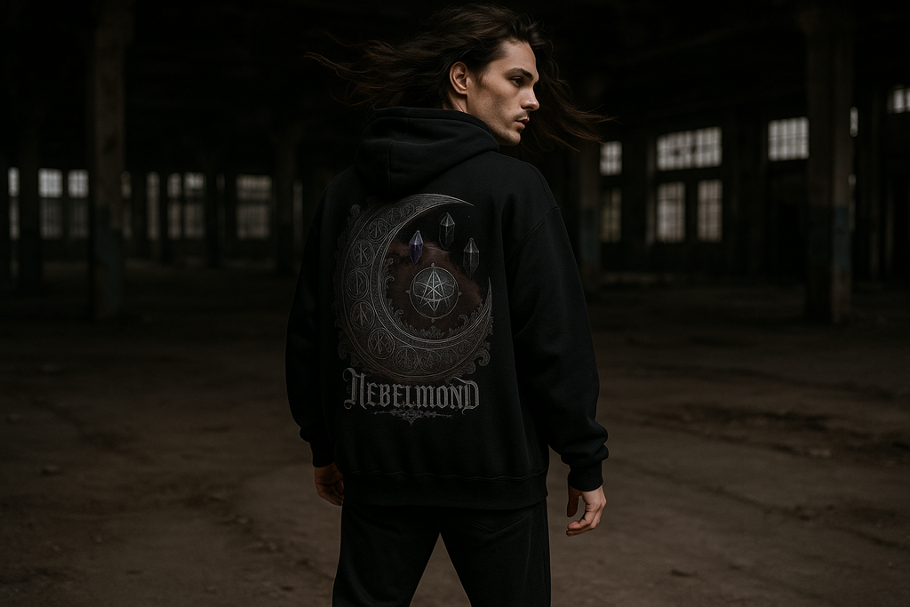 Mann Mockup Moonlit Sigil Oversized Hoodie