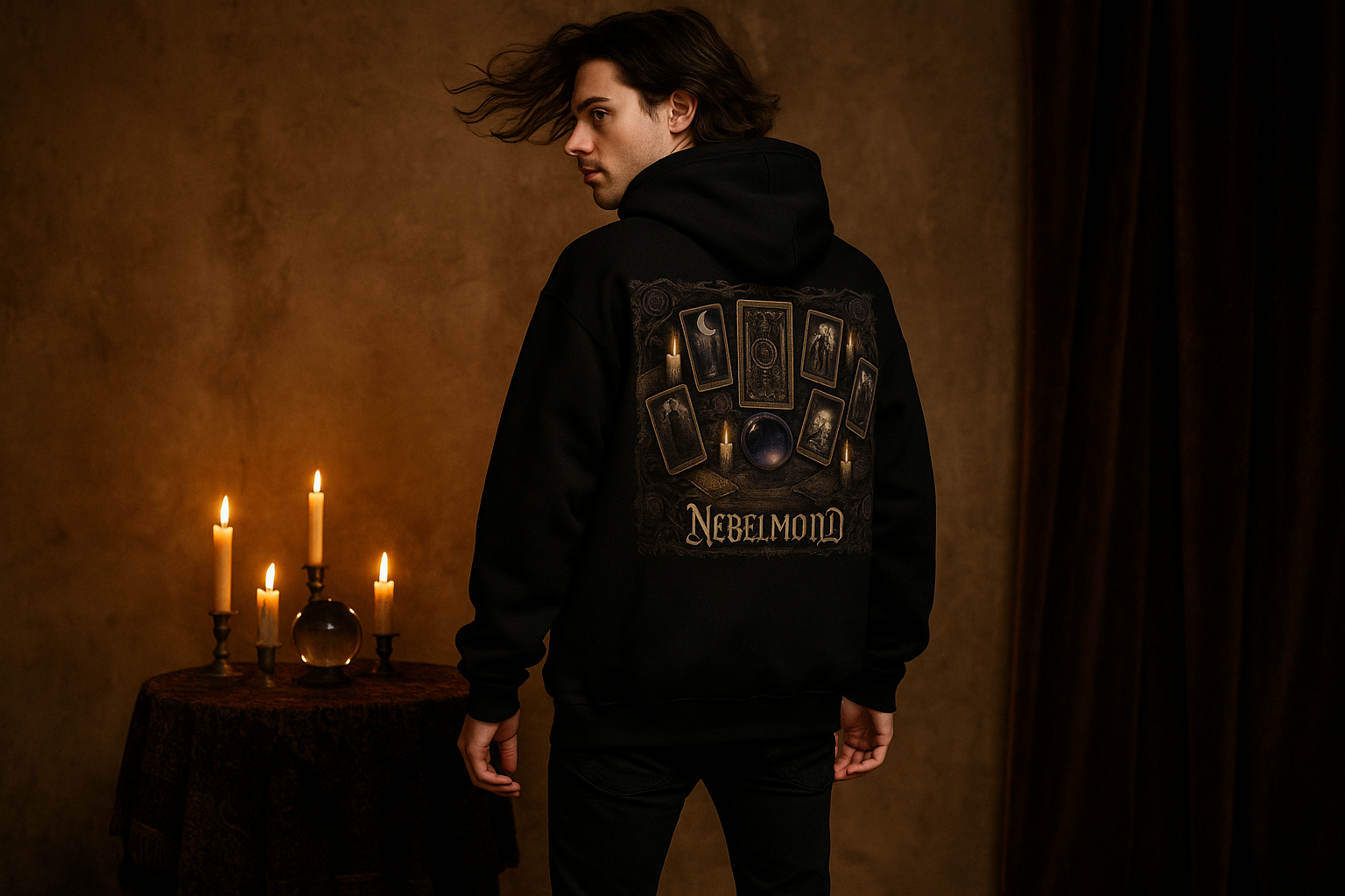 Mann Mockup Mystic Tarot Oversized Hoodie