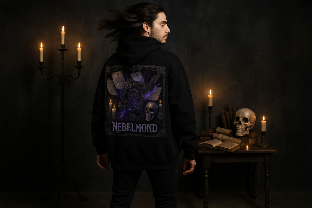 Mann Mockup Necromancer's Grimoire Oversized Hoodie