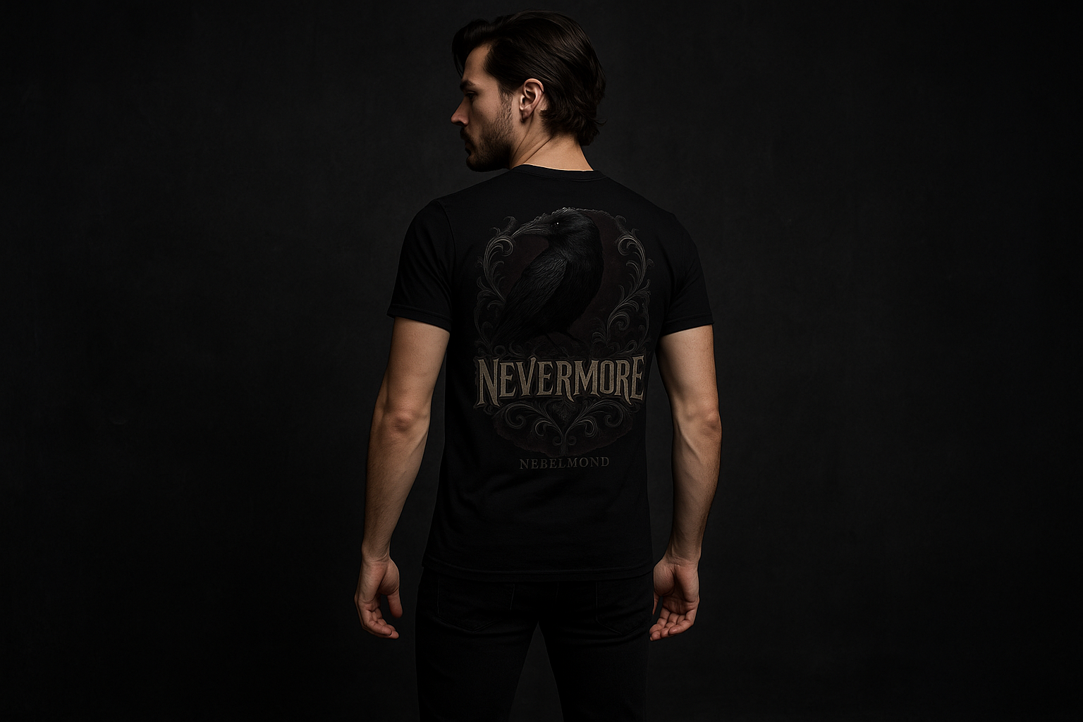 Mann Mockup Nevermore Premium T-Shirt