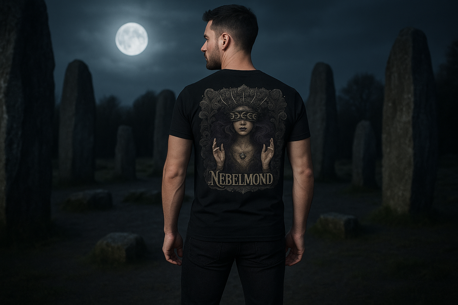 Mann Mockup Oracle of the Moon Premium T-Shirt