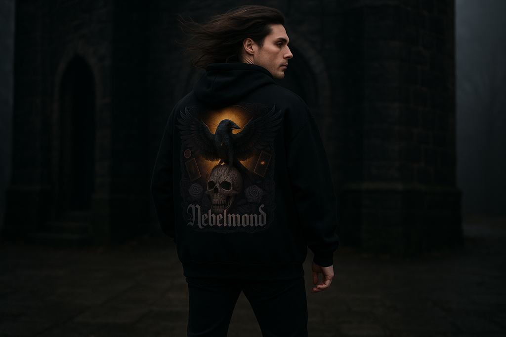 Mann Mockup Raven's Prophecy Oversized Hoodie