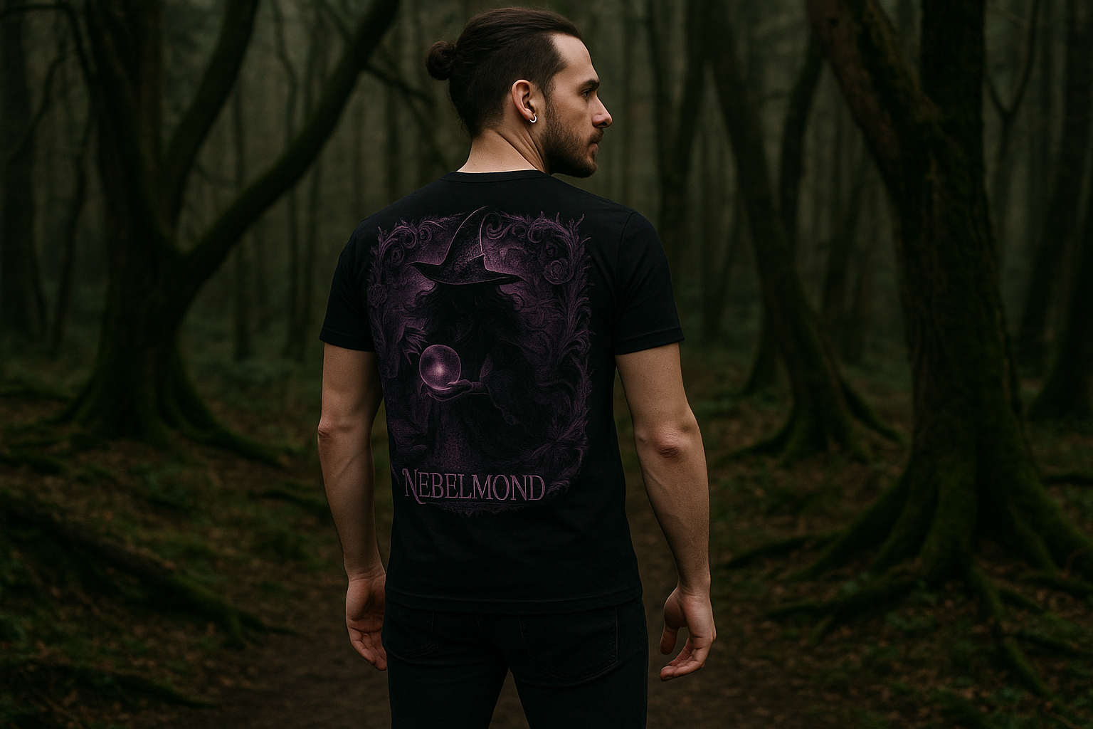 Mann Mockup Shadow Witch Premium T-Shirt