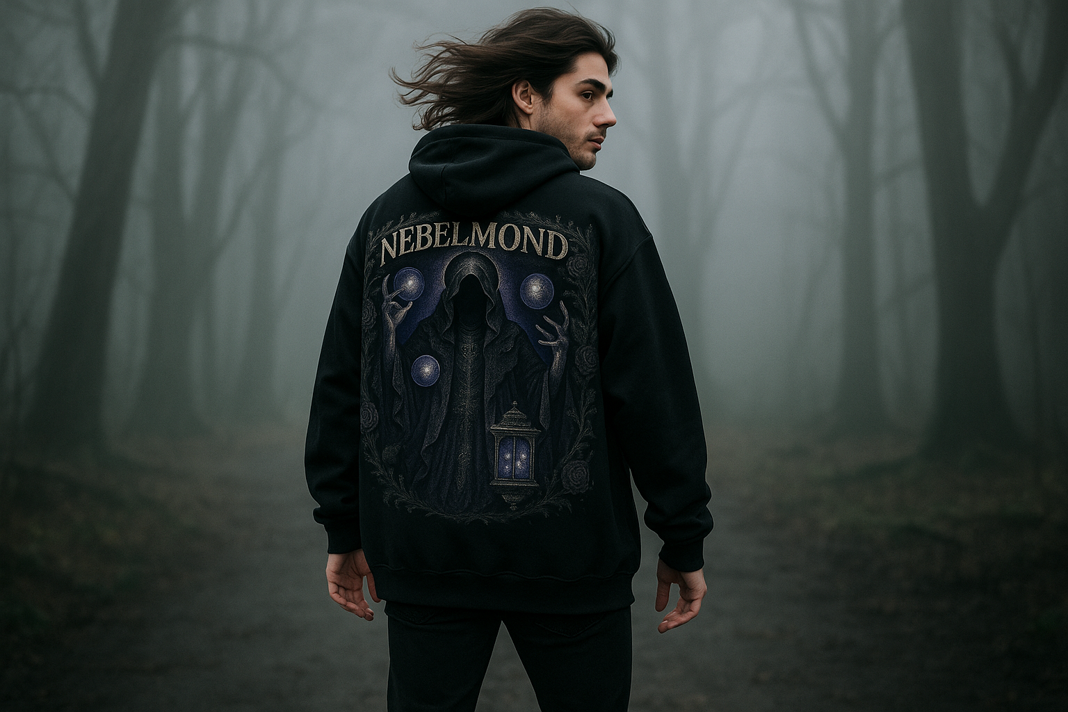 Mann Mockup Soul Collector Oversized Hoodie - Neu