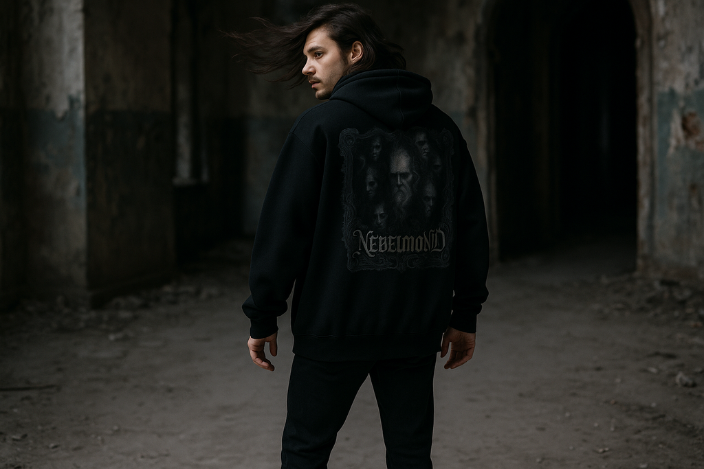 Mann Mockup Whispers of the Abyss Oversized Hoodie