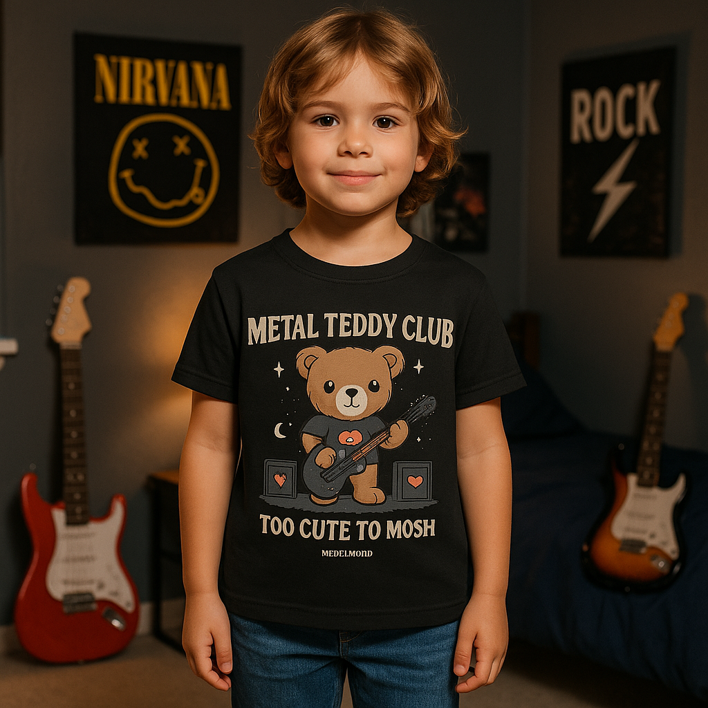 Metal Teddy Club Schwarz Mockup