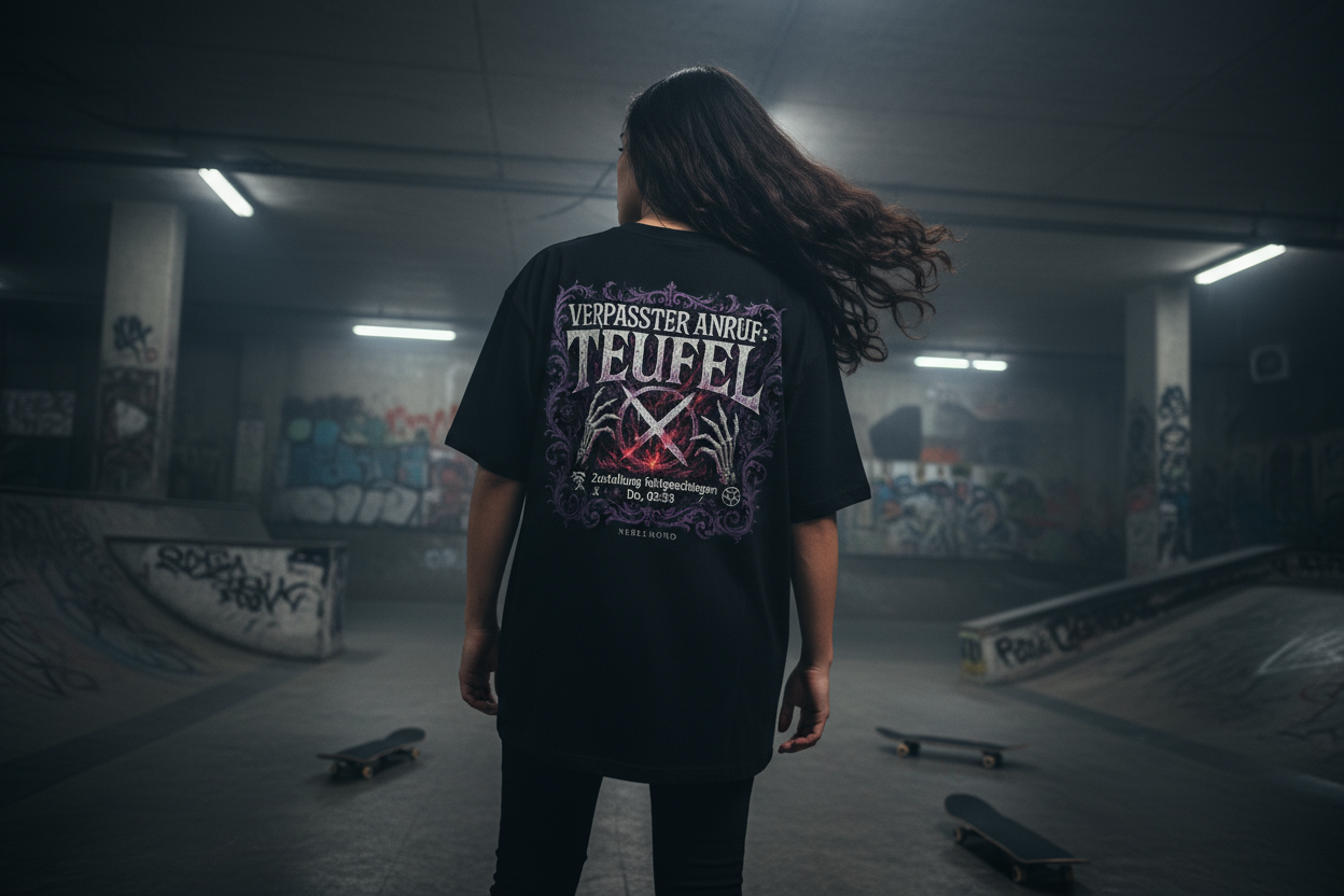 Missed Call Oversized Shirt Backprint Mockup - Korrigiert