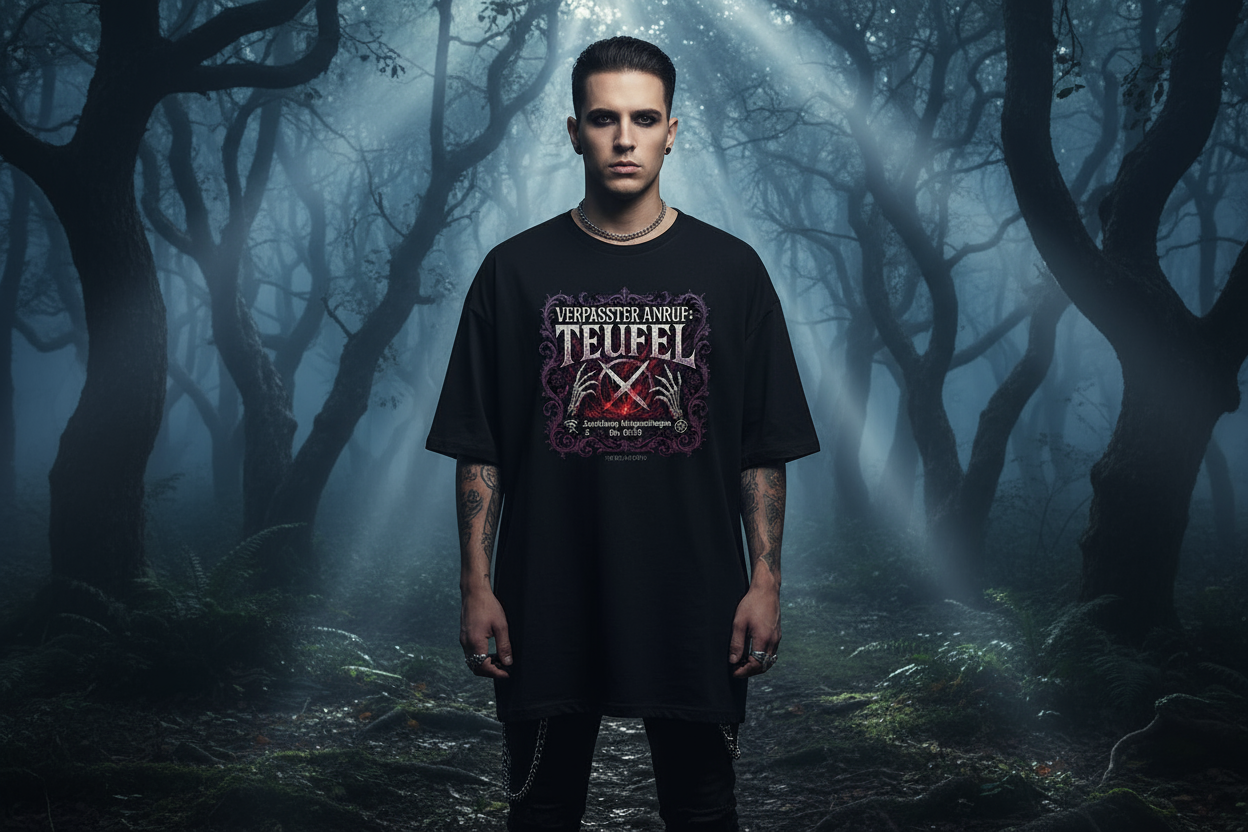 Missed Call Oversized Shirt Frontprint Mockup