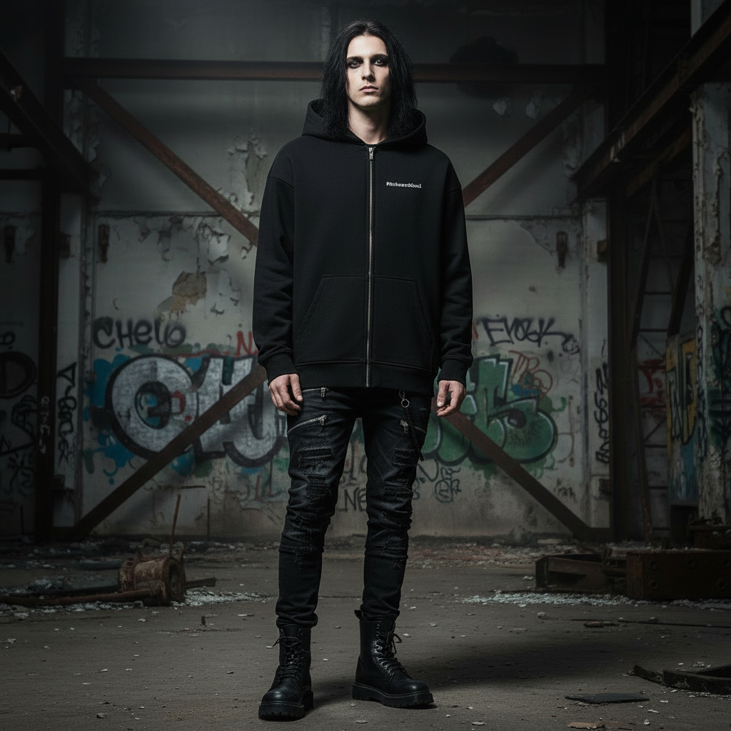 My Chains Lay Around Me Zipper Hoodie Front