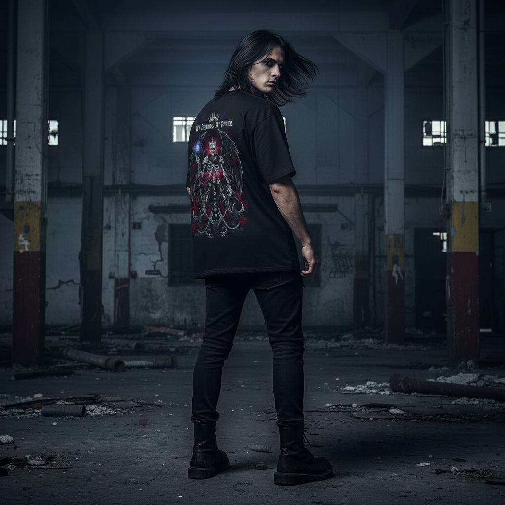 My Demons, My Power Oversized Shirt Black Back