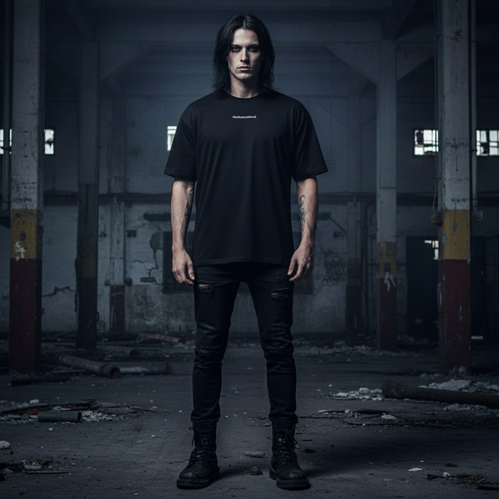 My Demons, My Power Oversized Shirt Black Front