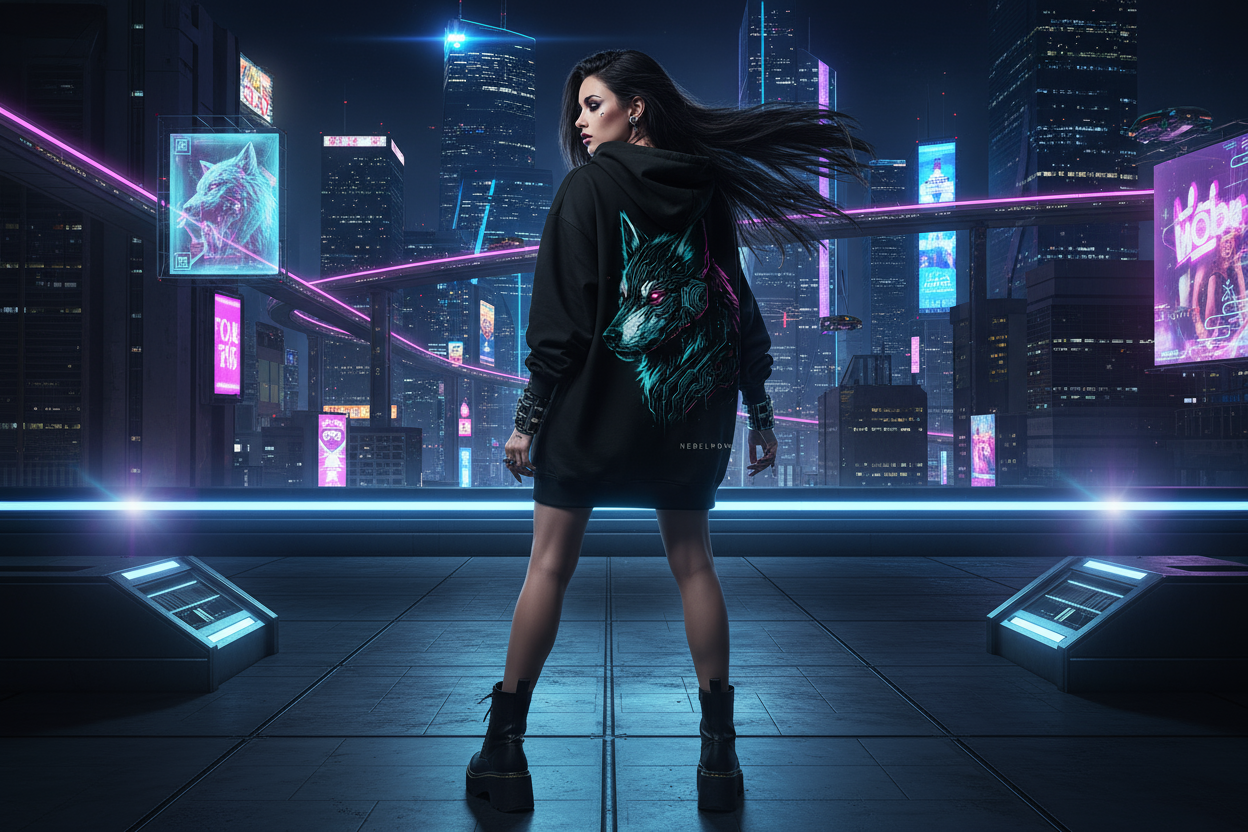 Oversized Hoodie Backprint Mockup