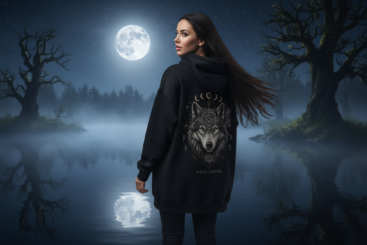 Oversized Hoodie Backprint Mockup