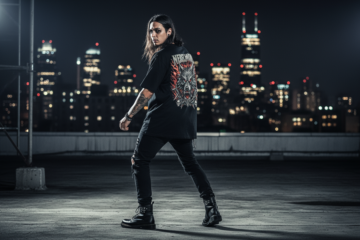 Oversized Shirt Backprint Mockup