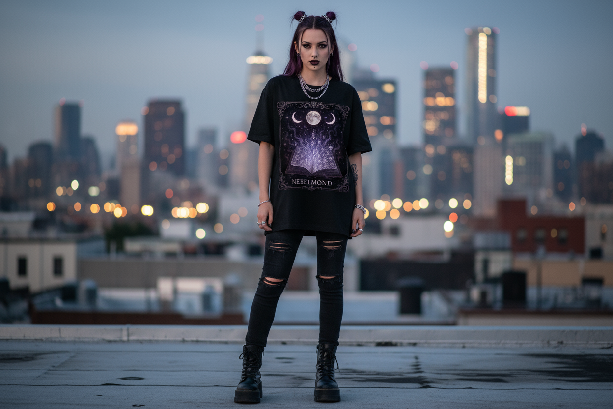 Oversized Shirt Black - korrigiert