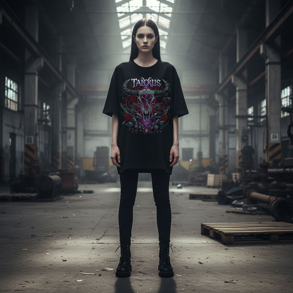 Oversized Shirt Front Schwarz