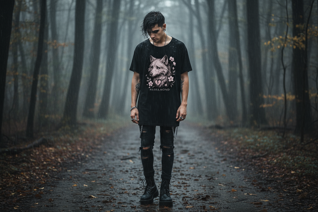 Oversized Shirt Frontprint Black Mockup