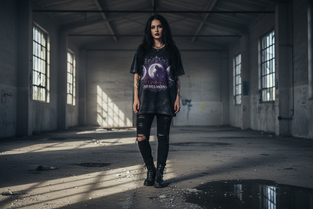 Oversized Shirt Washed Black