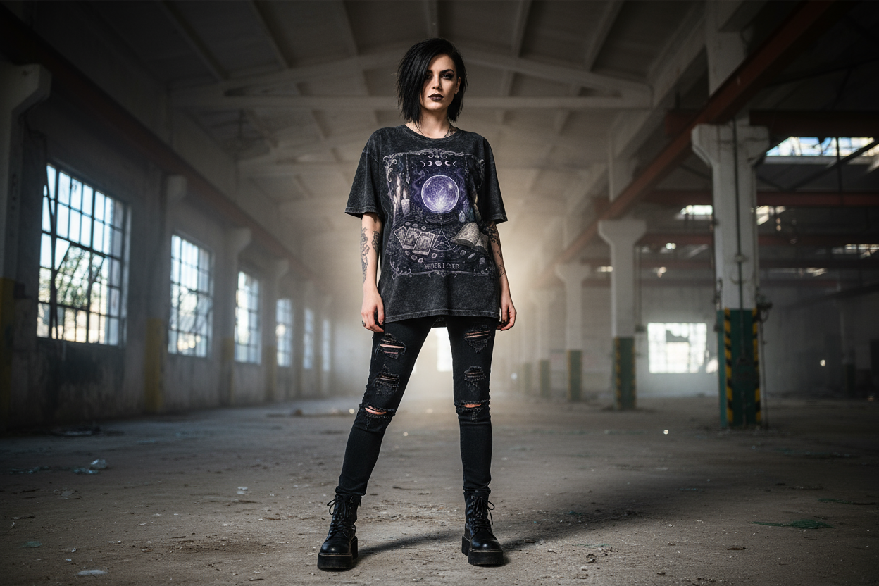 Oversized Shirt Washed Black