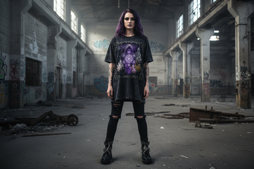 Oversized Shirt Washed Black