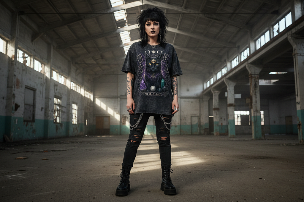 Oversized Shirt Washed Black