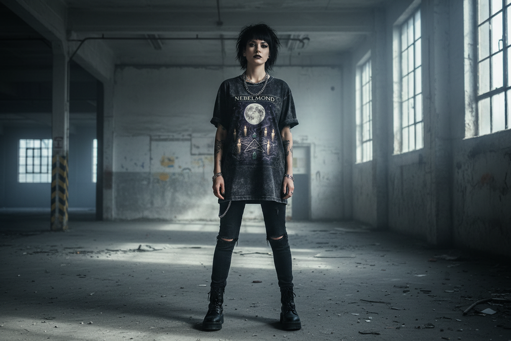 Oversized Shirt Washed Black