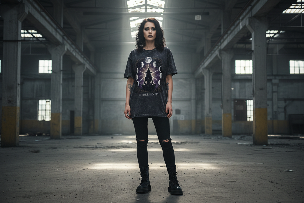 Oversized Shirt Washed Black