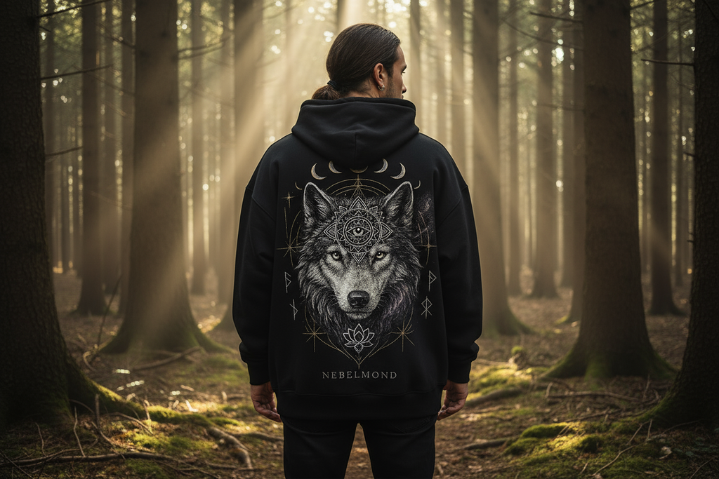 Oversized Zipper Hoodie Backprint Mockup