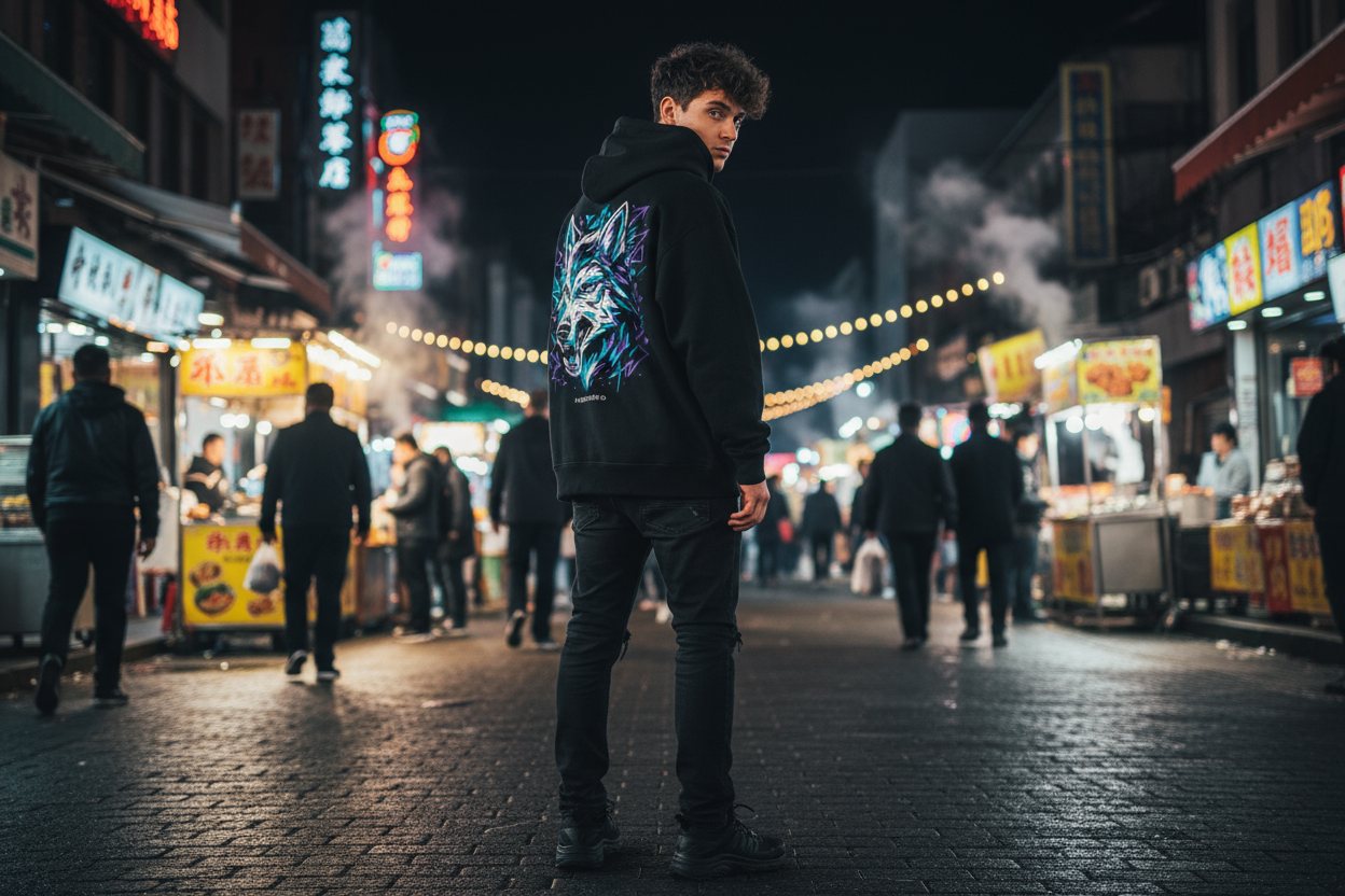 Oversized Zipper Hoodie Backprint